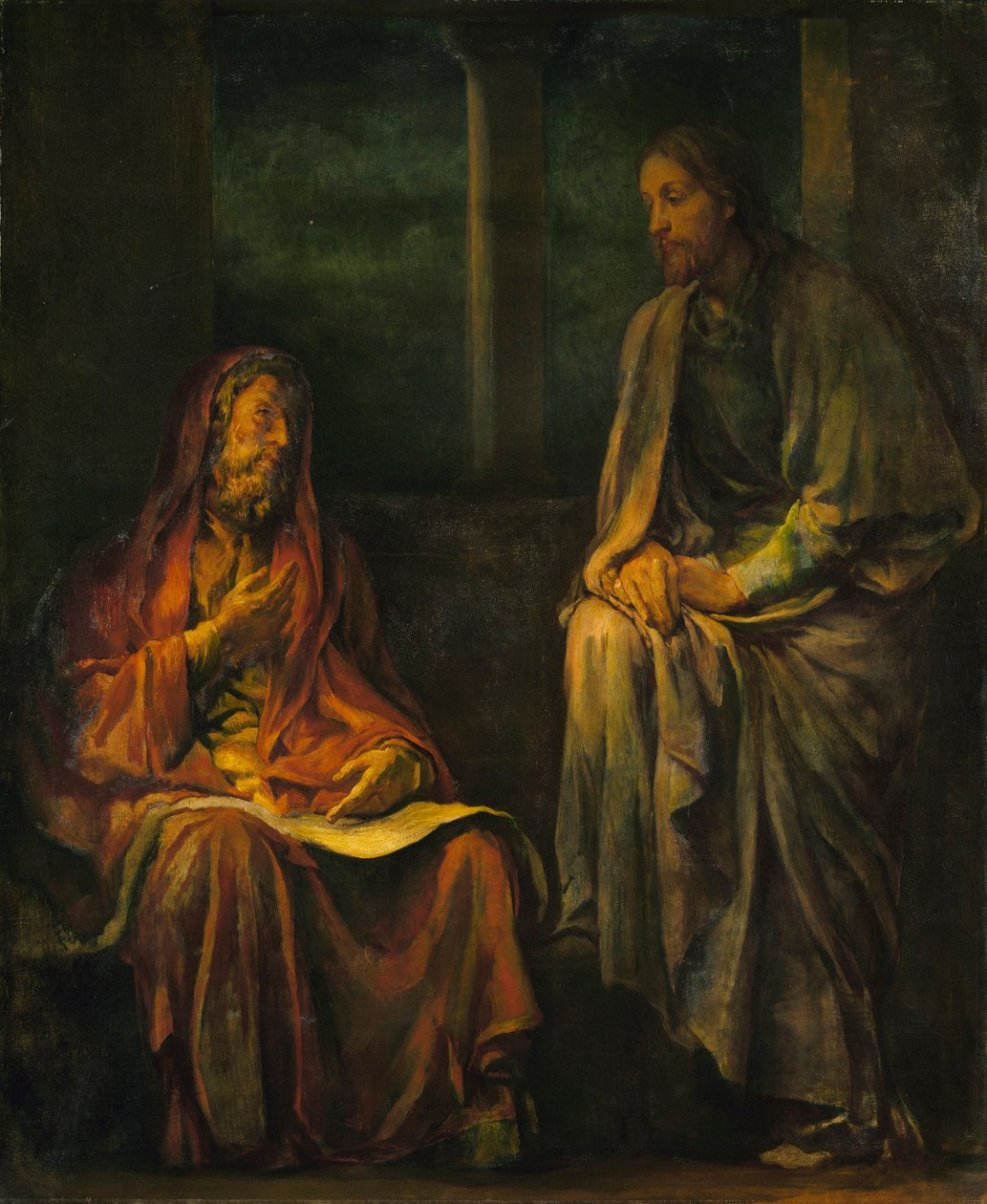 Besuch von Nikodemus bei Christus von John La Farge