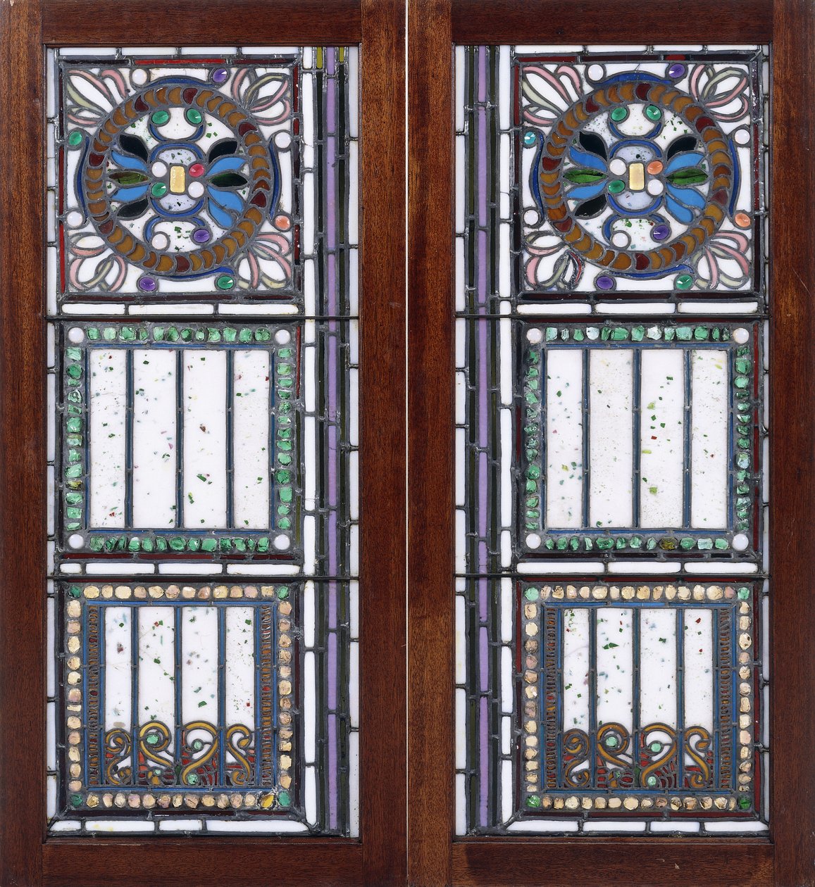 Ein Paar Bleiglasfenster von John La Farge or Lafarge