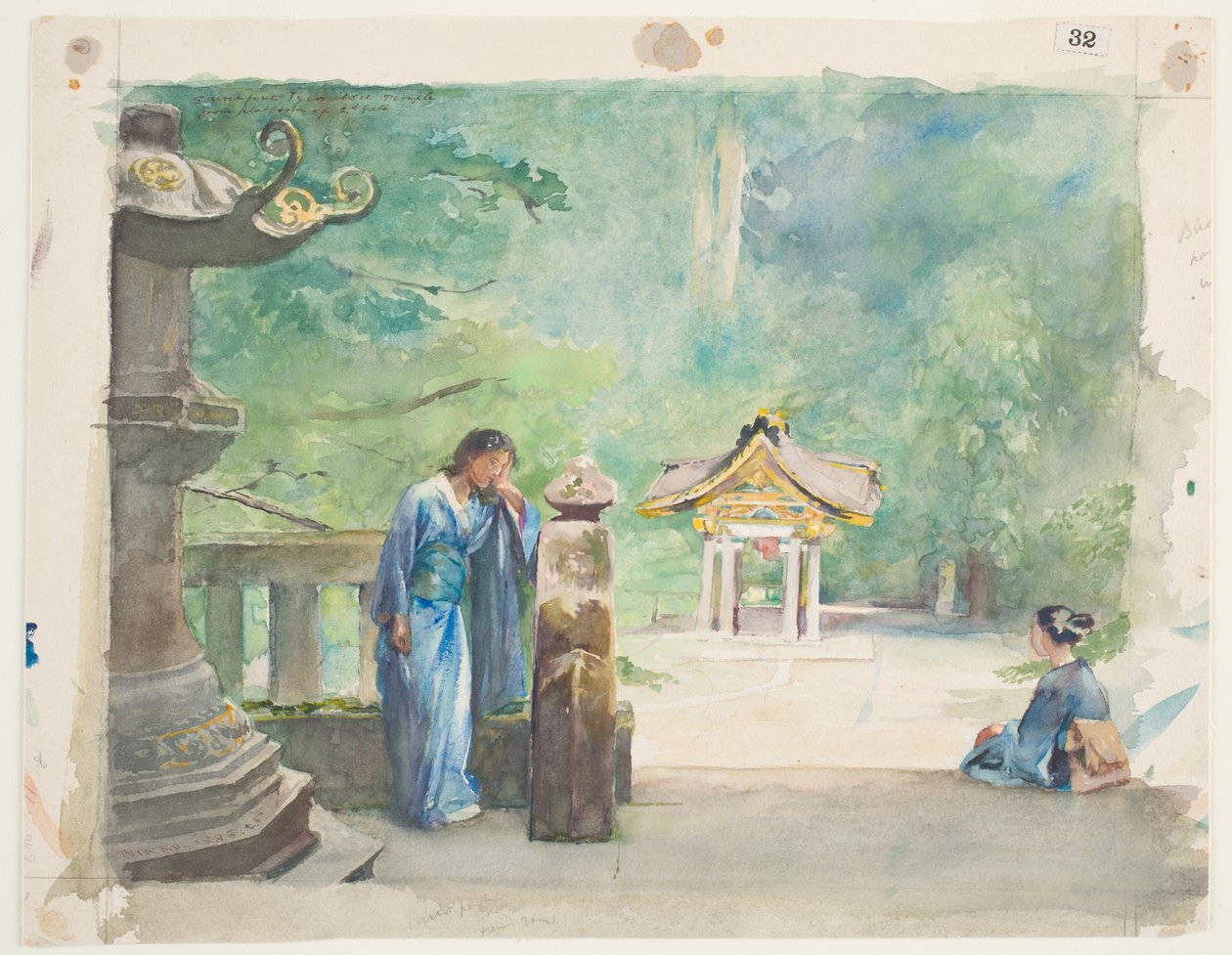 Heilige Schrift, Iyemitsu-Tempel von John La Farge or Lafarge