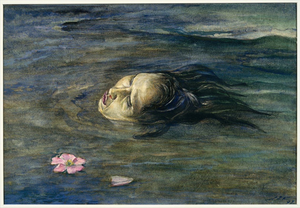Die seltsame Sache, die der kleine Kiosai im Fluss sah von John La Farge or Lafarge