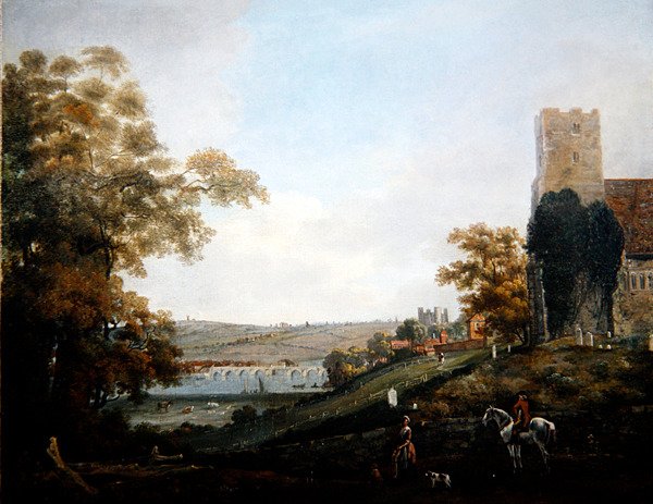 Rochester von den Ufern des Medway von John Laporte