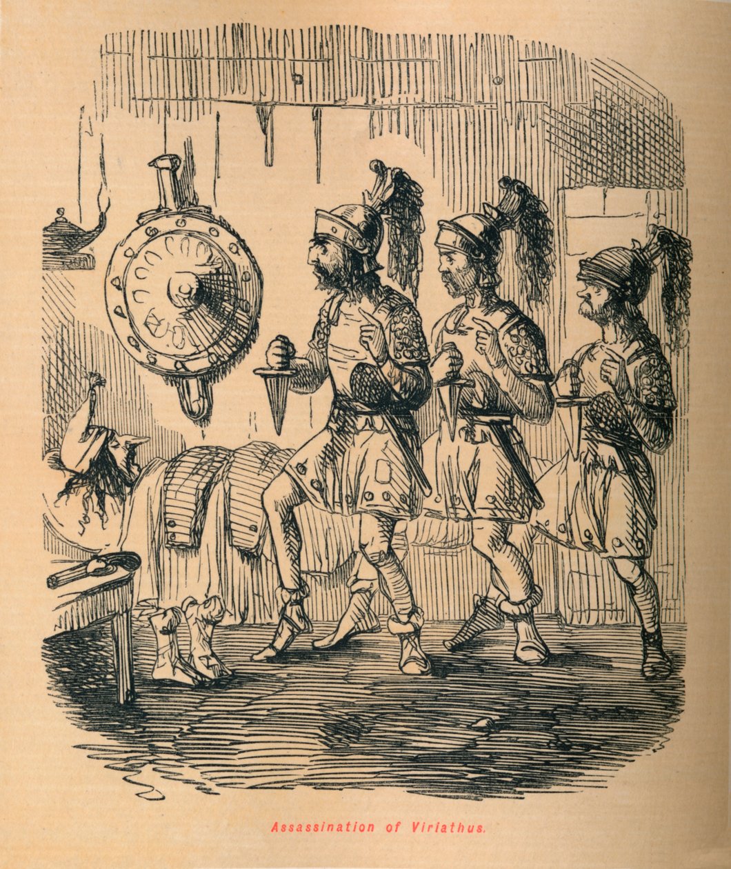 Ermordung von Viriathus, 1852 von John Leech