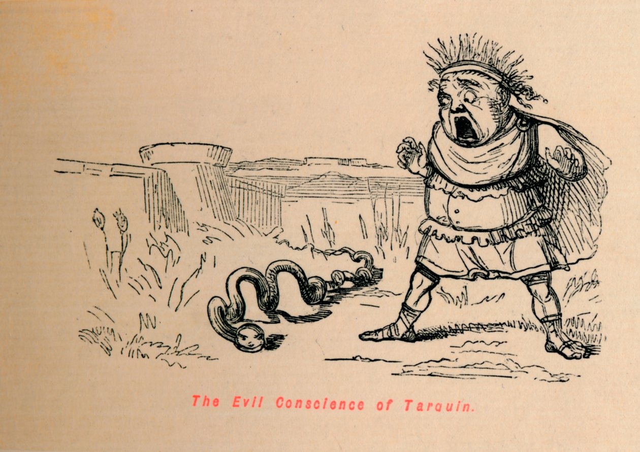 Das böse Gewissen von Tarquin, 1852 von John Leech