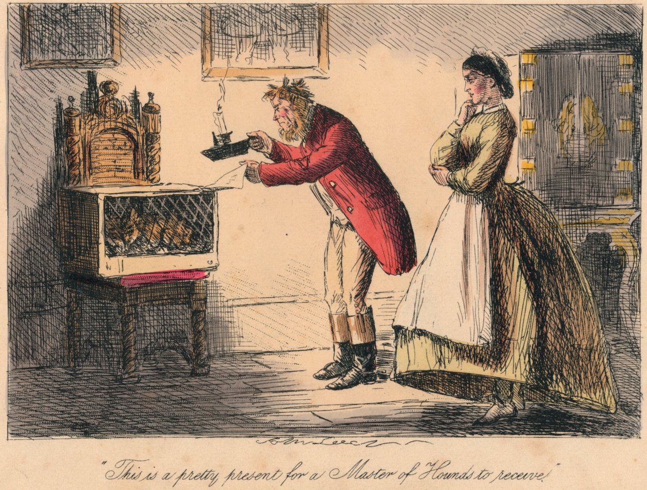 Das ist ein hübsches Geschenk für einen Meister der Jagdhunde, 1865 von John Leech and Hablot Knight Browne
