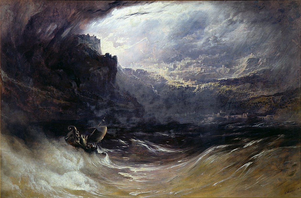Christus stillt den Sturm von John Martin