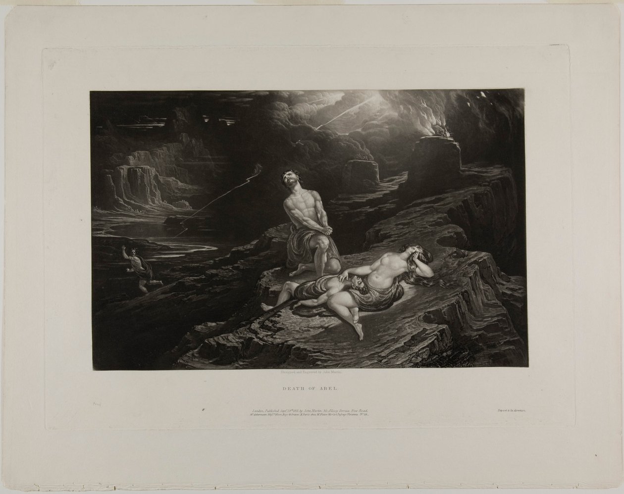 Der Tod Abels, aus Illustrationen der Bibel von John Martin