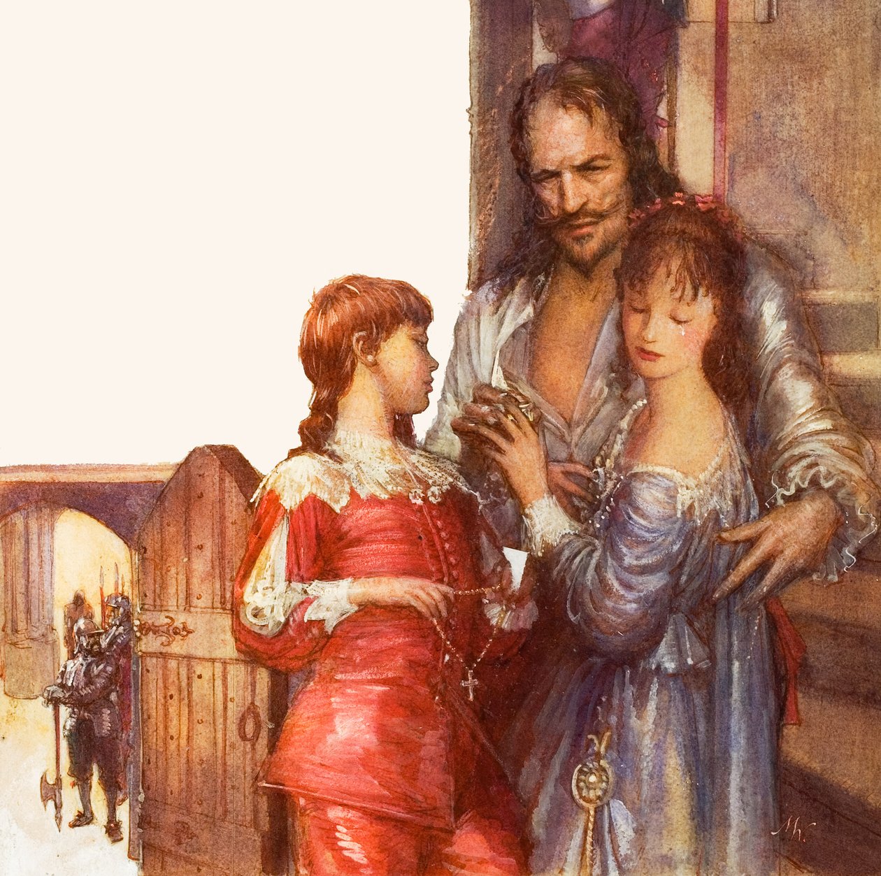 Karl I. verabschiedet sich von seinen Kindern von John Millar Watt