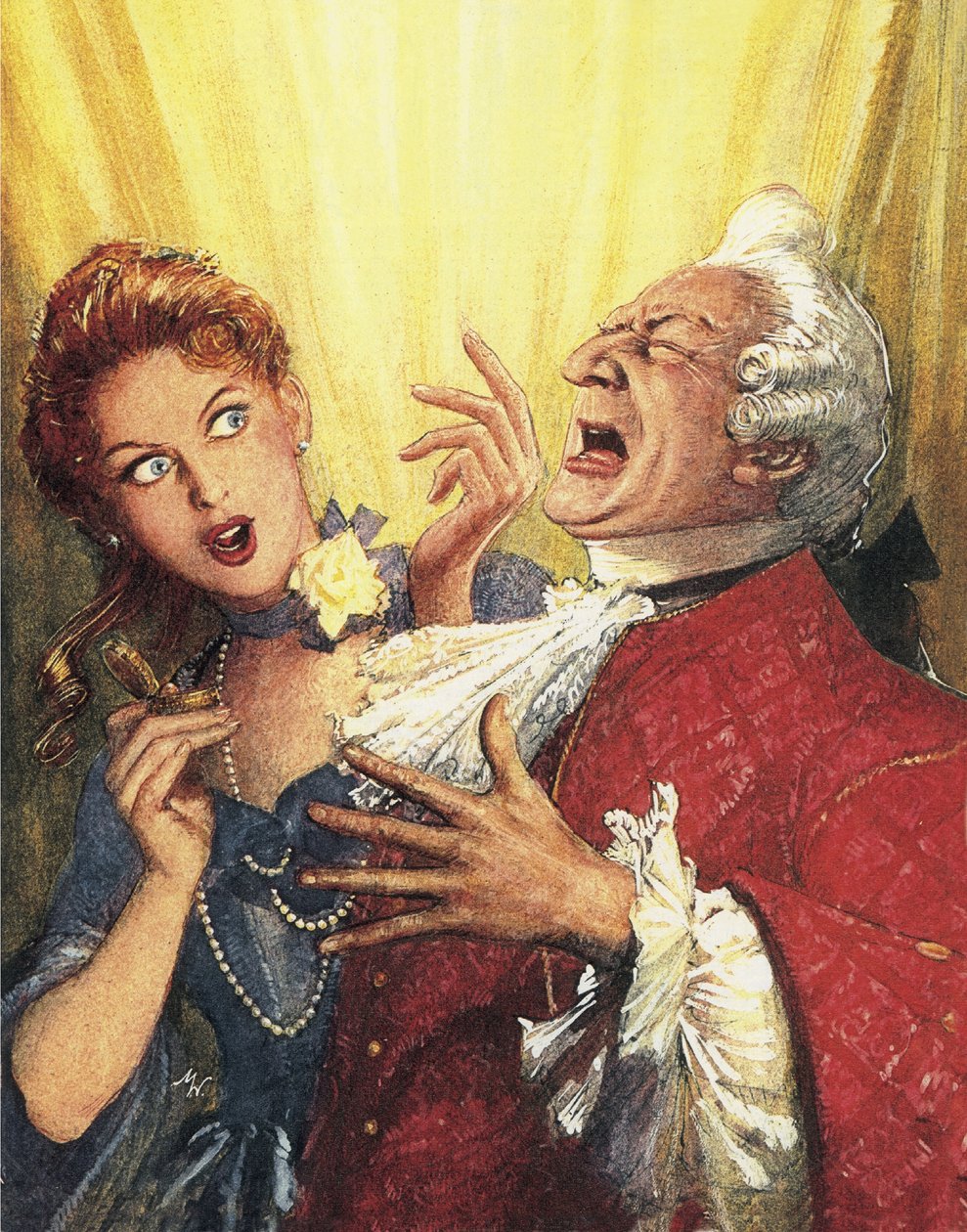 Illustration zu Alexander Popes Der Lockenraub von John Millar Watt