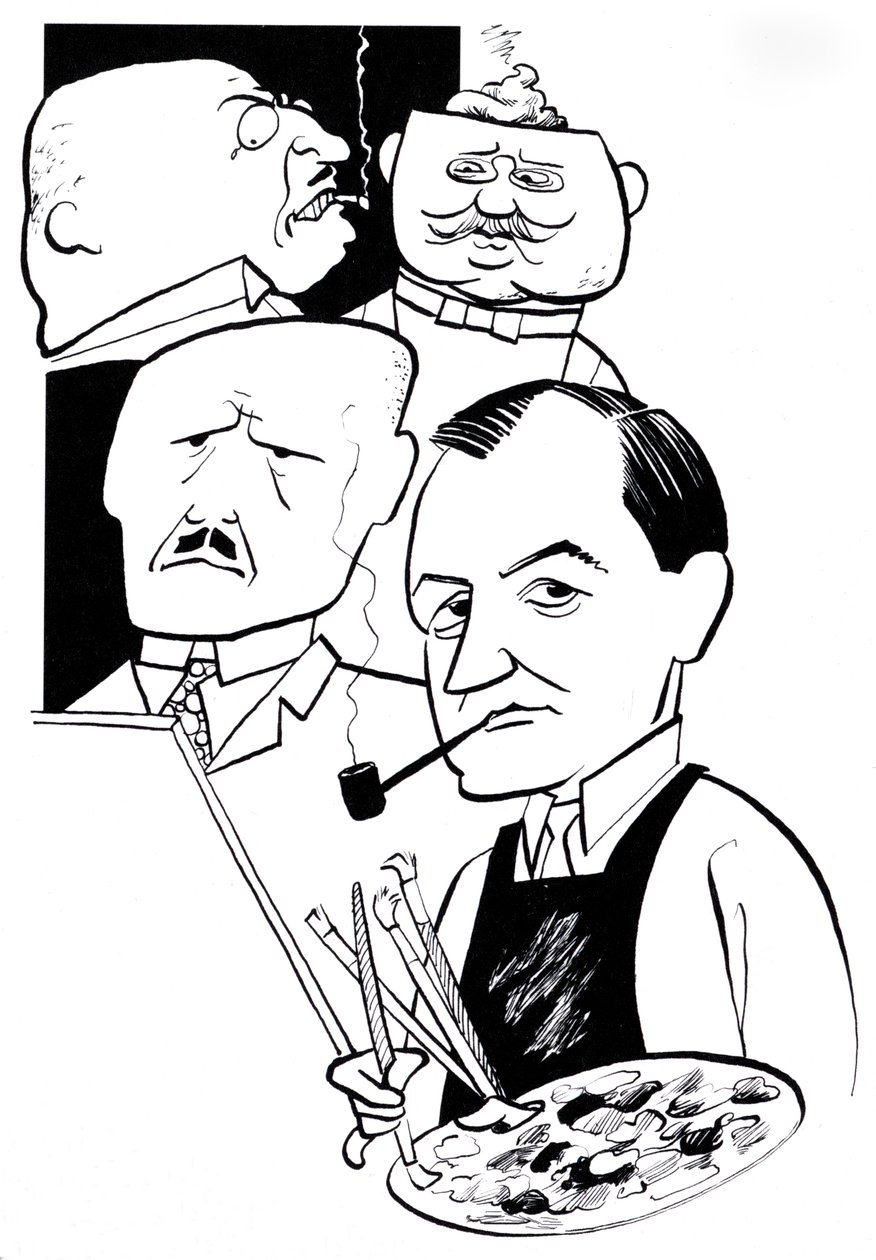 George Grosz - Karikatur von John Minnion