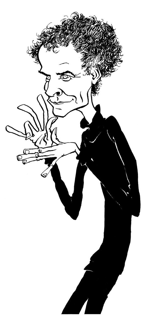 Peter Maxwell Davies - Karikatur von John Minnion
