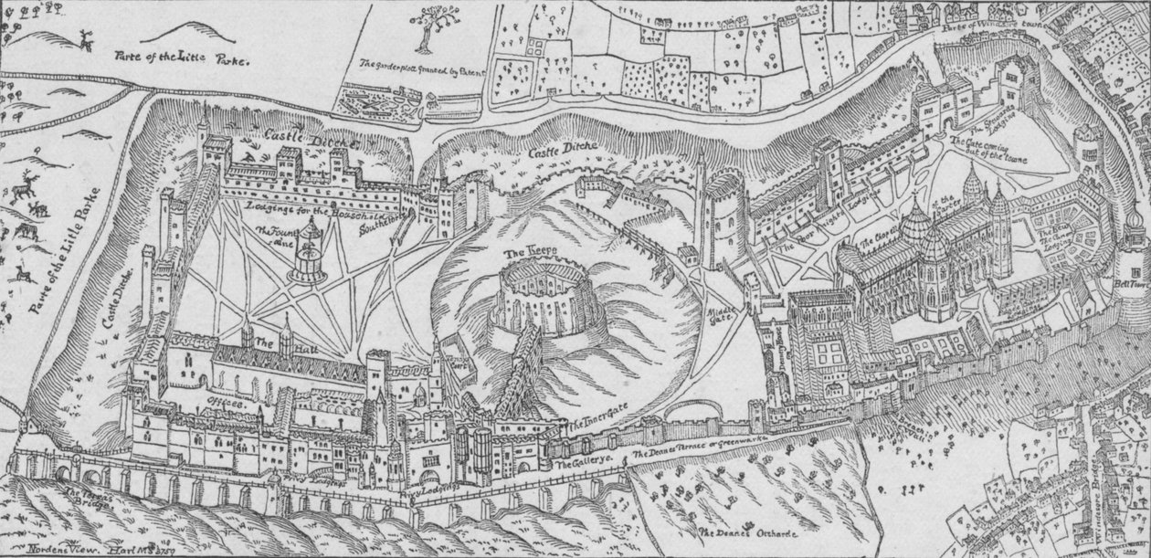 Nordens Ansicht von Windsor Castle von John Norden