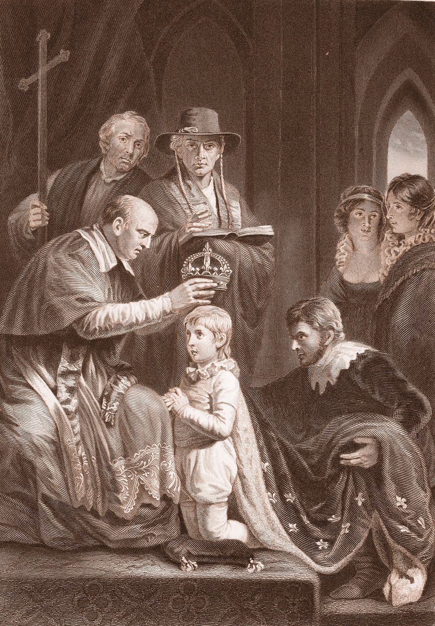 Die Krönung von Heinrich VI., graviert von A.H. Payne von John Opie