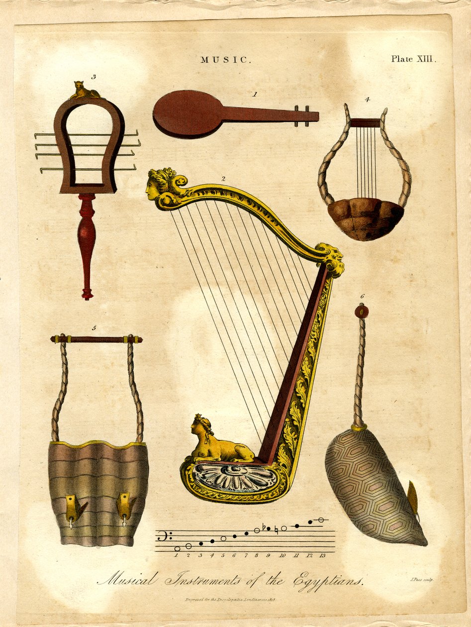 Musikinstrumente der Ägypter von John Pass