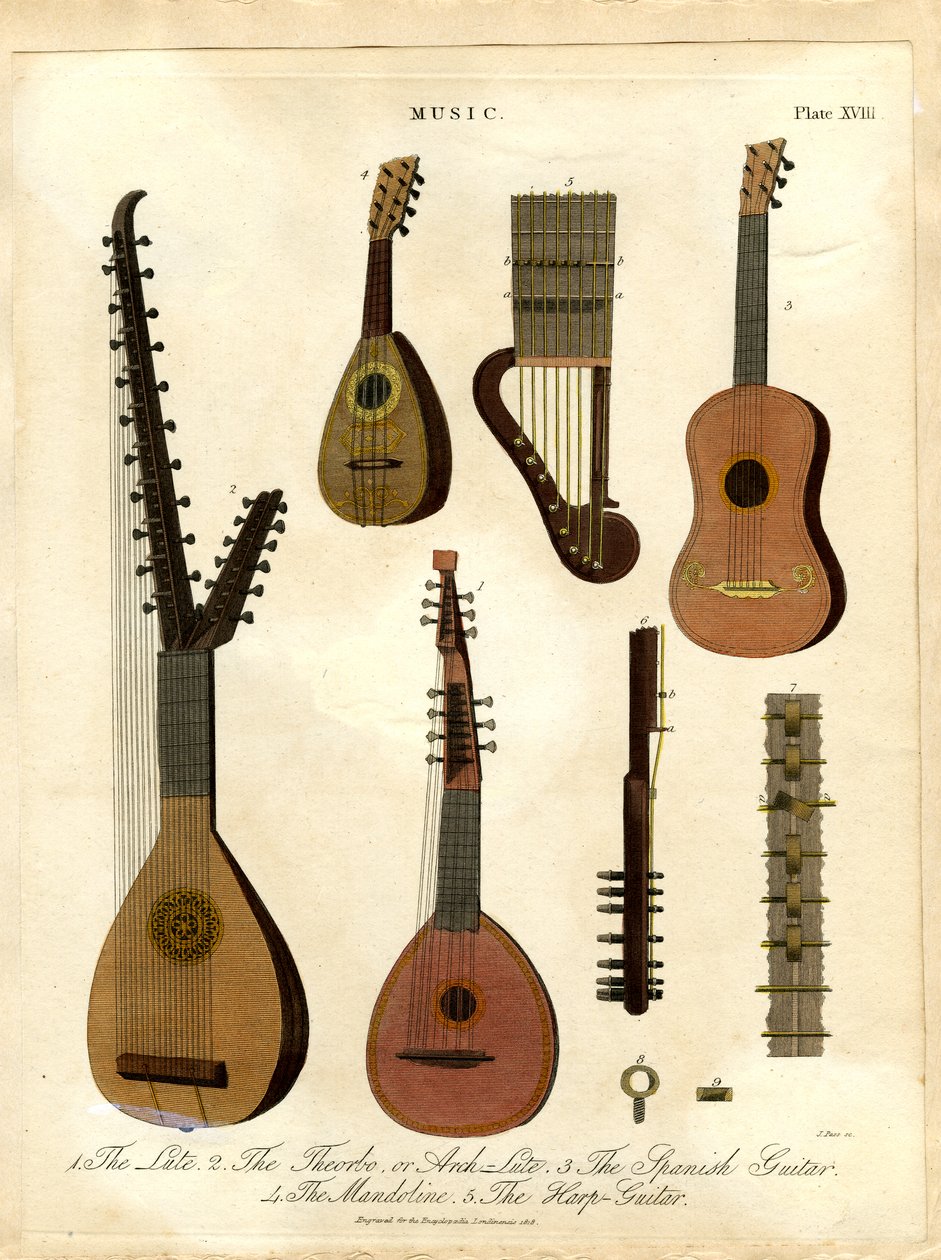 Die Laute; Die Theorbe oder Erzlaute; Die Spanische Gitarre; Die Mandoline; Die Harfengitarre von John Pass
