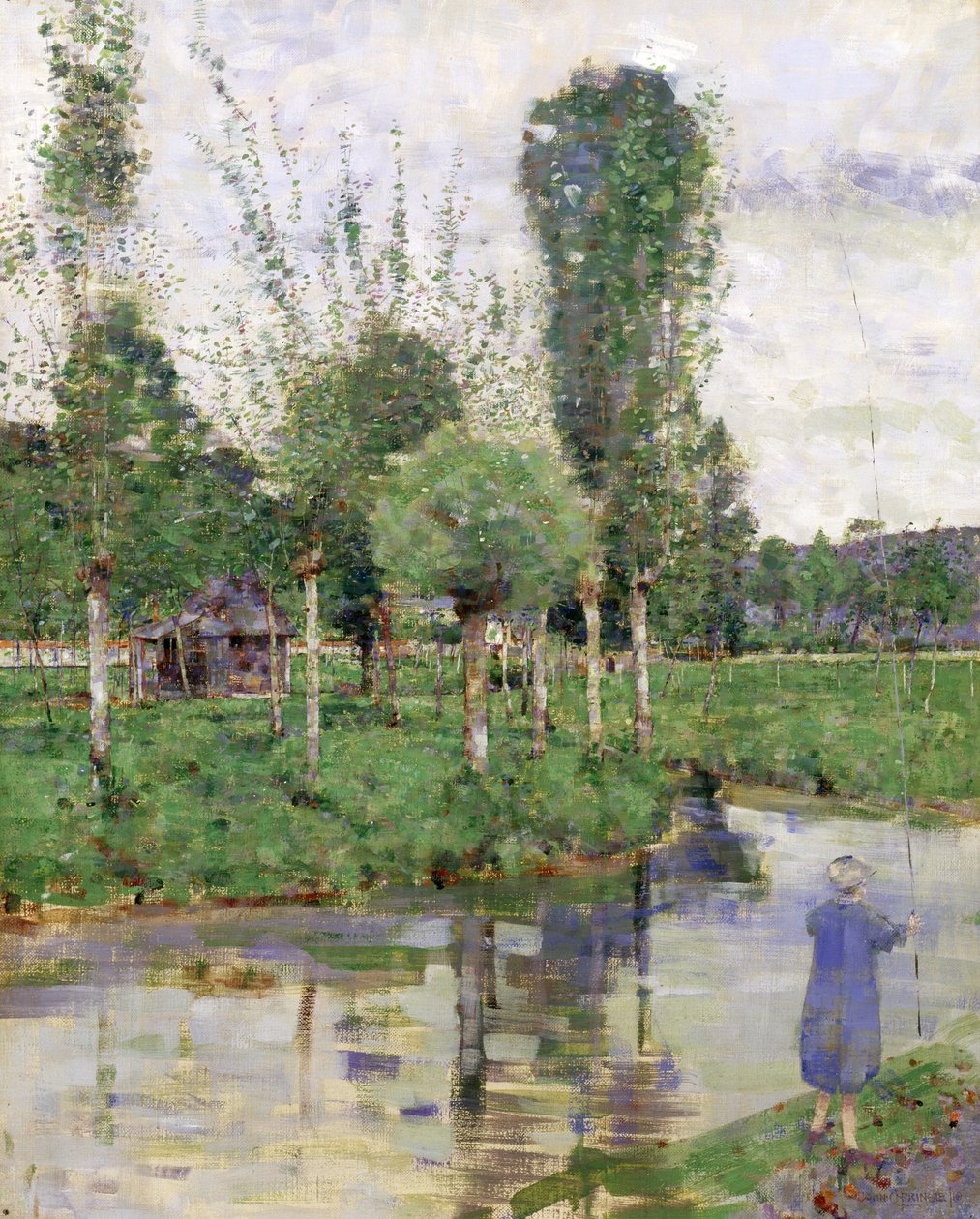 Am Fluss, Sainte-Gertrude, Caudebec, Normandie von John Quinton Pringle