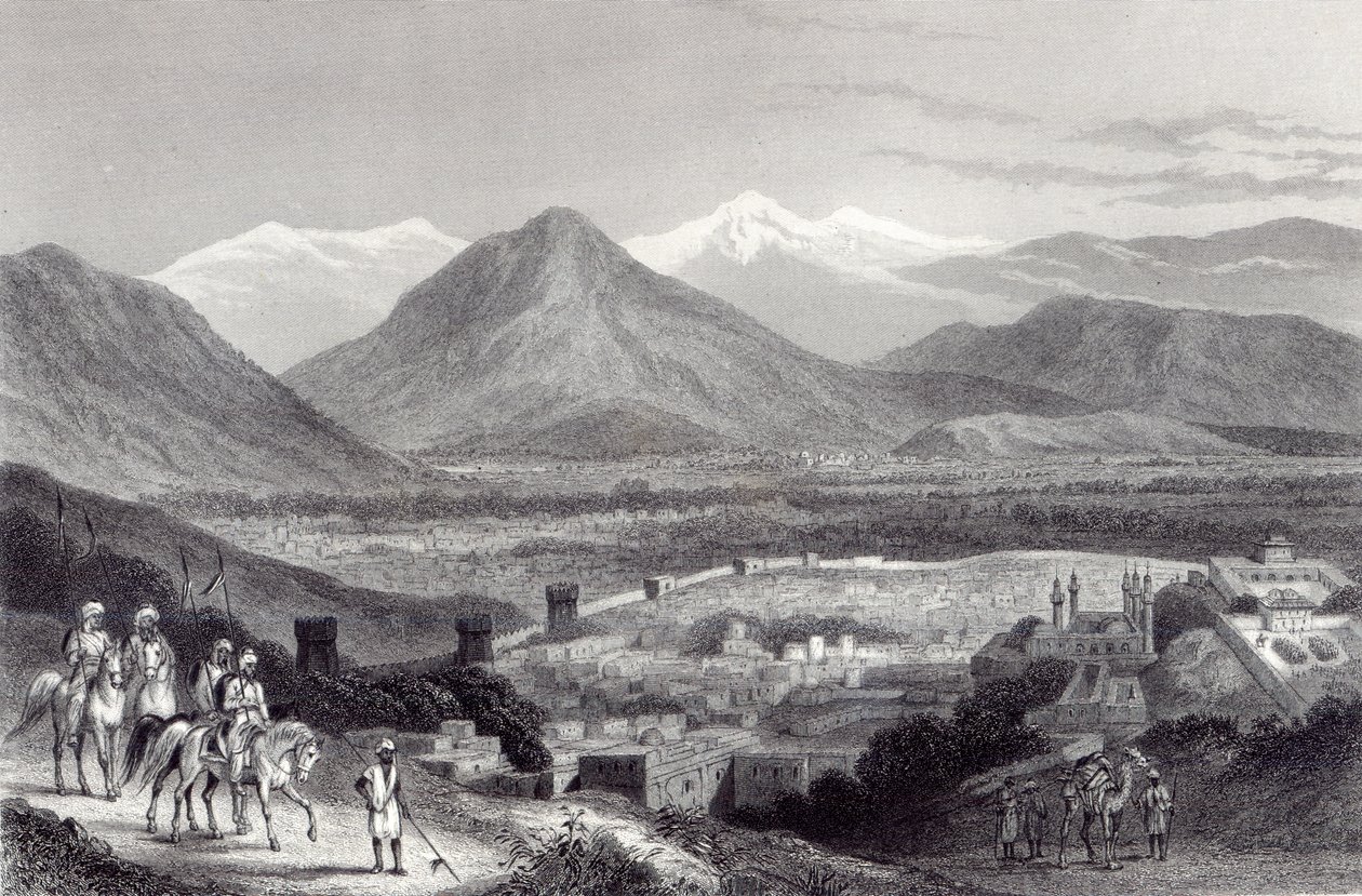 Kabul vom Bala Hissar, graviert von J. Stephenson, ca. 1870 von John Ramage