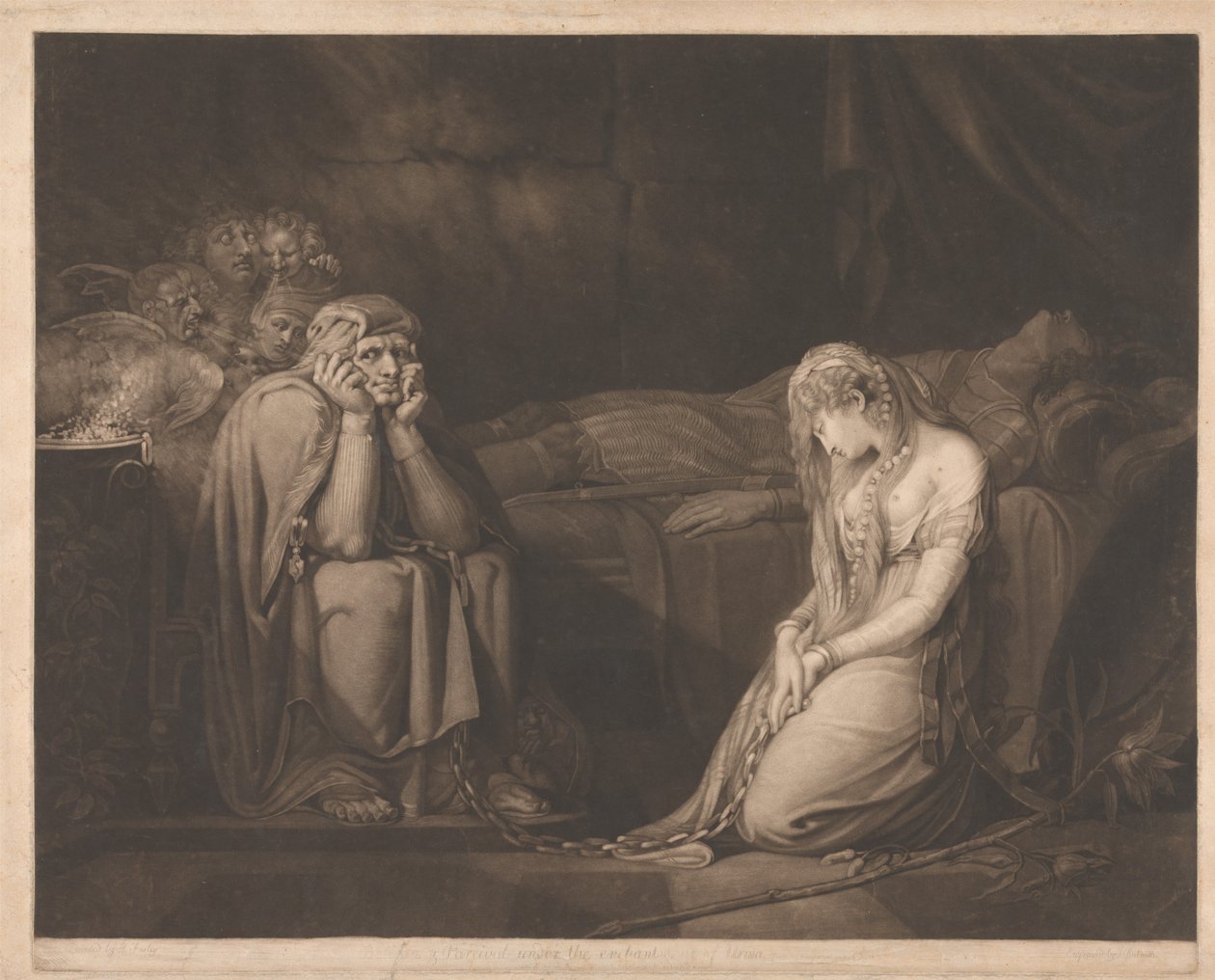 Bellsane und Parcival im Bann Urmas von John Raphael Smith
