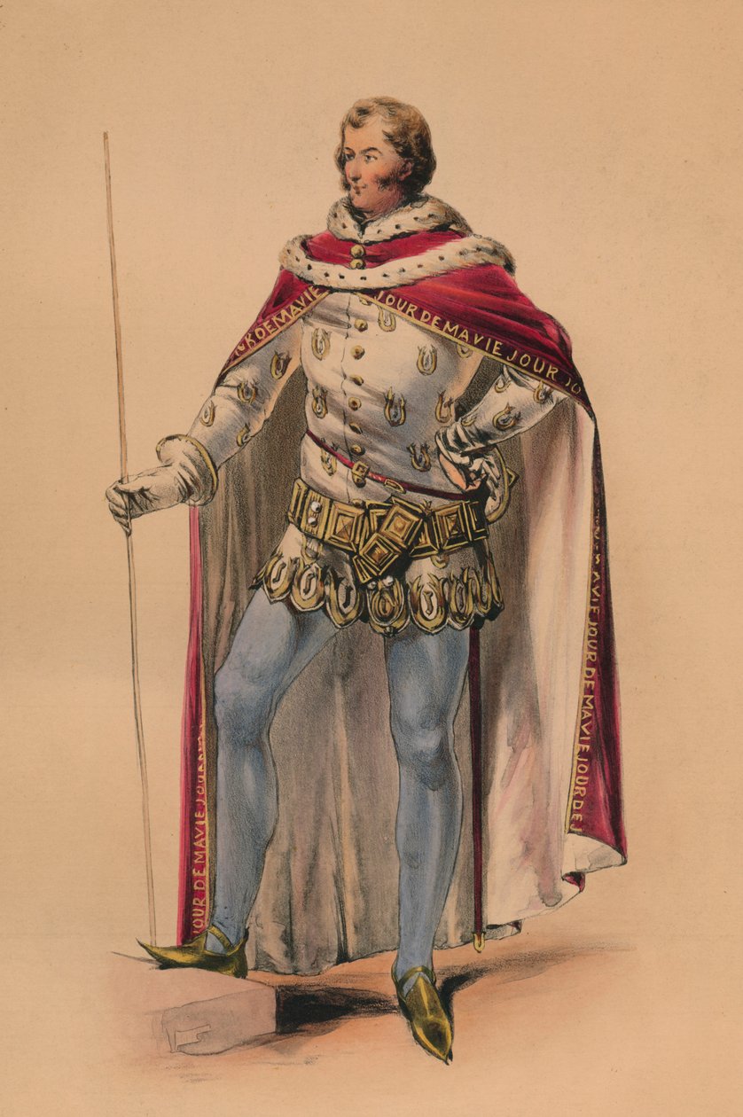 Gast im Kostüm für Königin Victorias Bal Costumé, 12. Mai 1842, 1843 von John Richard Coke Smyth