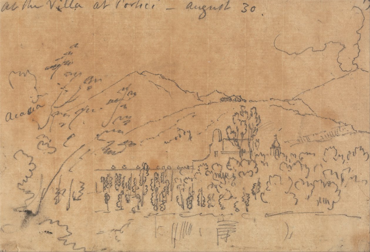 In der Villa in Portici, 30. August von John Robert Cozens