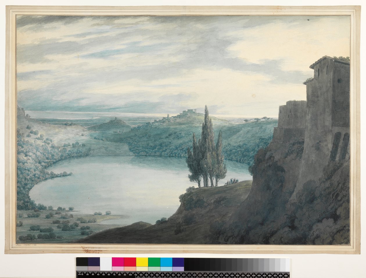 See Nemi, Campagna, Italien, 1788 von John Robert Cozens