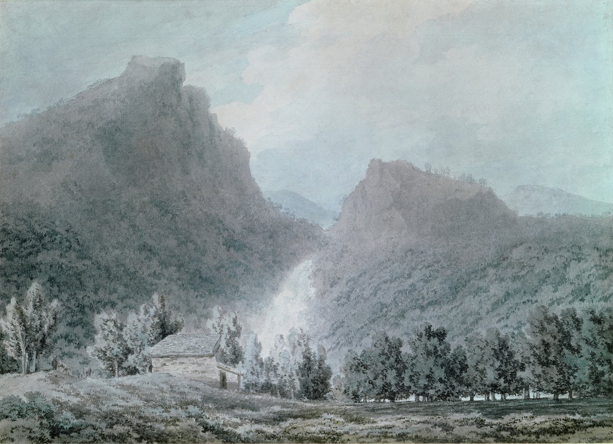 Die Wasserfälle von Lodore von John Robert Cozens