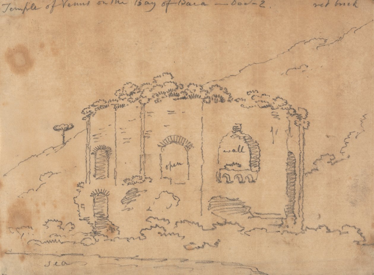 Der Tempel der Venus an der Bucht von Baia, 2. Dezember von John Robert Cozens