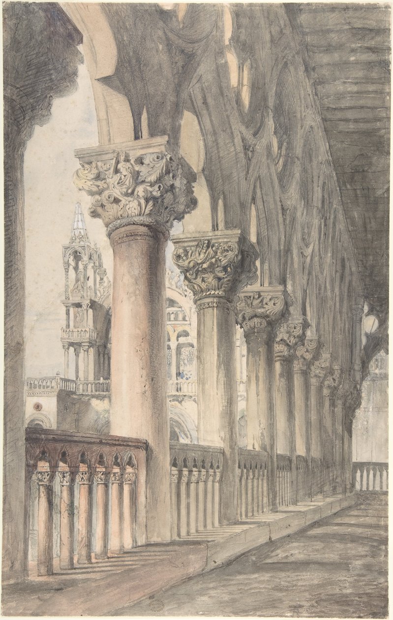 Loggia des Dogenpalastes in Venedig von John Ruskin