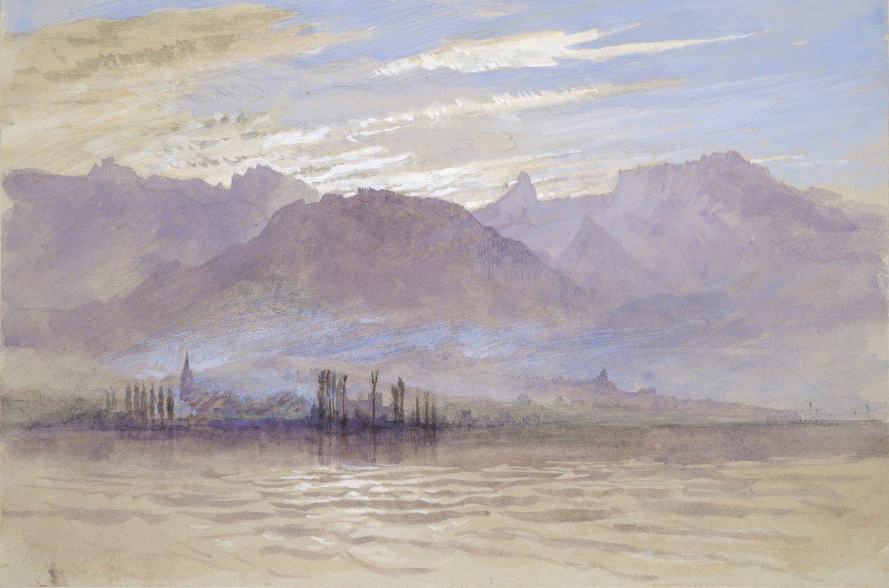 Morgen im Frühling, mit Nordostwind, in Vevey von John Ruskin