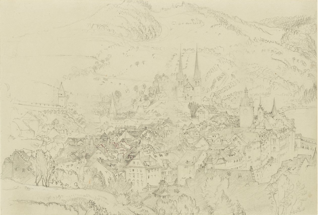 Blick auf Luzern von oben von John Ruskin