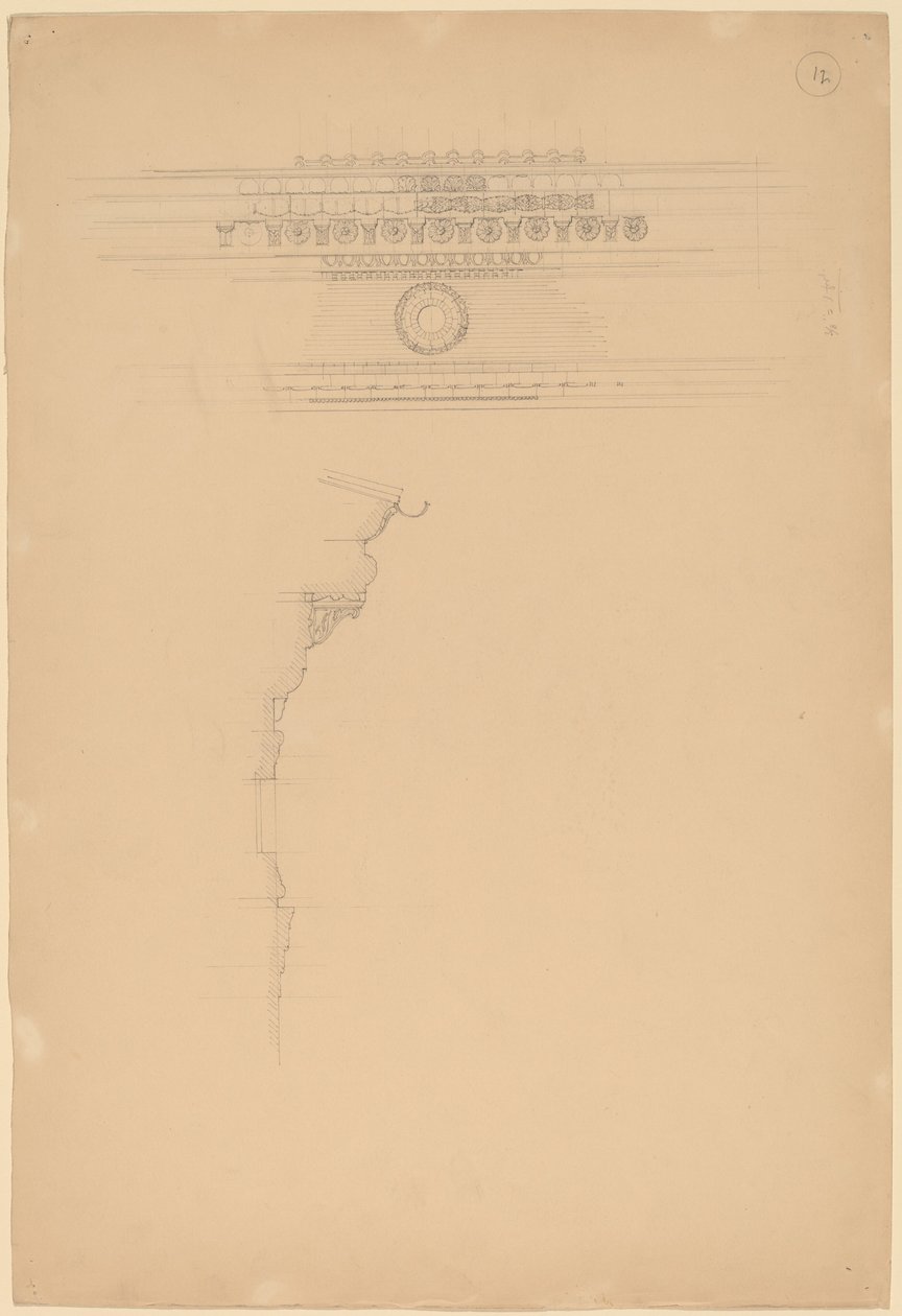 Studie von Zierleisten von John Russell Pope
