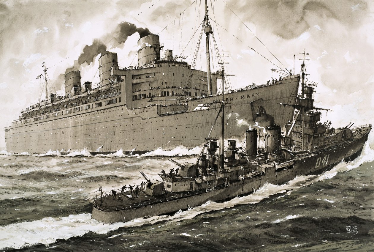 Die Queen Mary rammt den Kreuzer Curacoa von John S. Smith