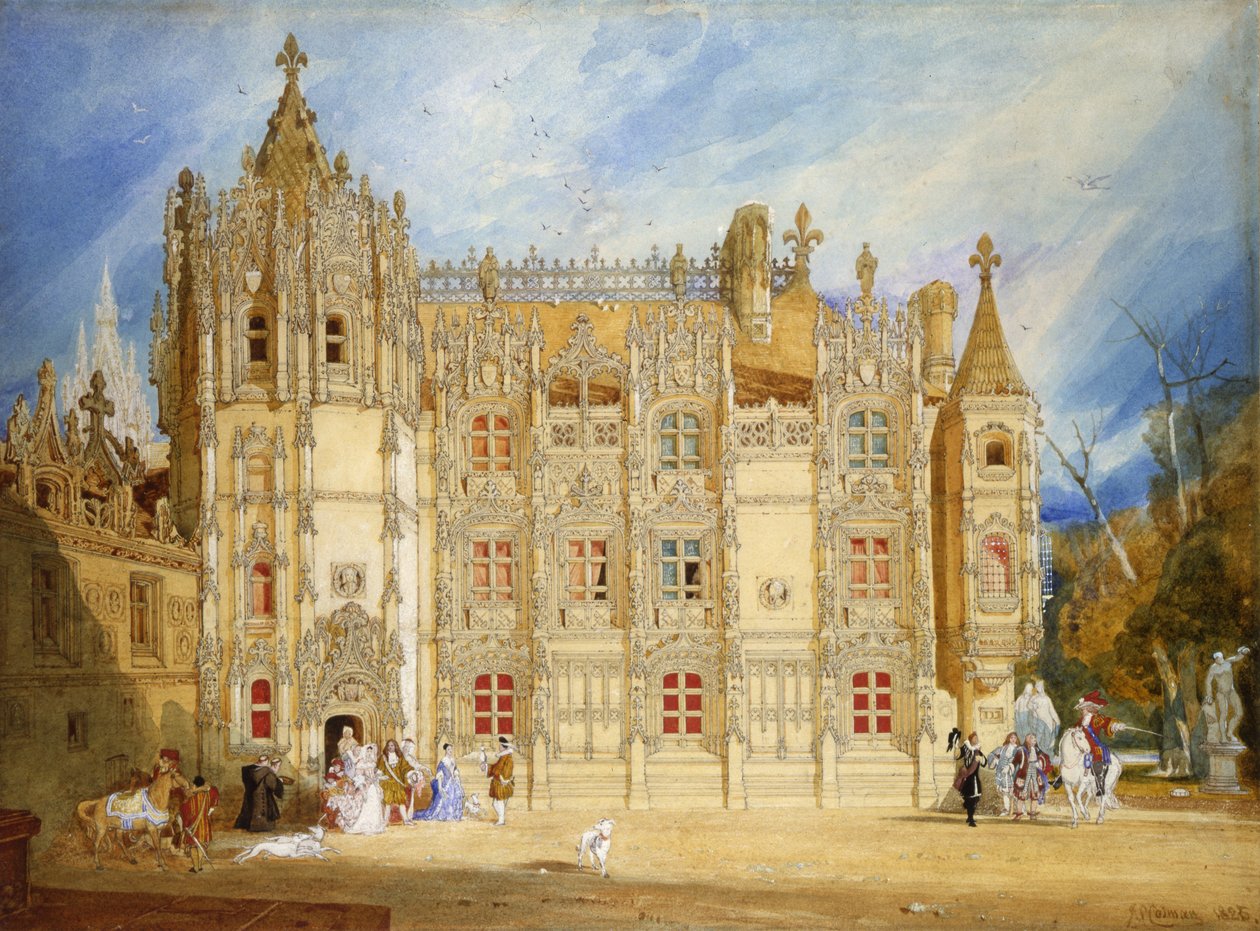 Abteigebäude der Abtei St. Ouen in Rouen, 1826 von John Sell Cotman
