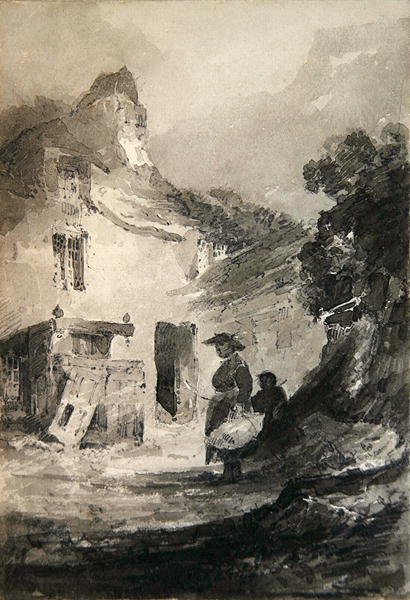 Ein altes Cottage in Dolgelly von John Sell Cotman