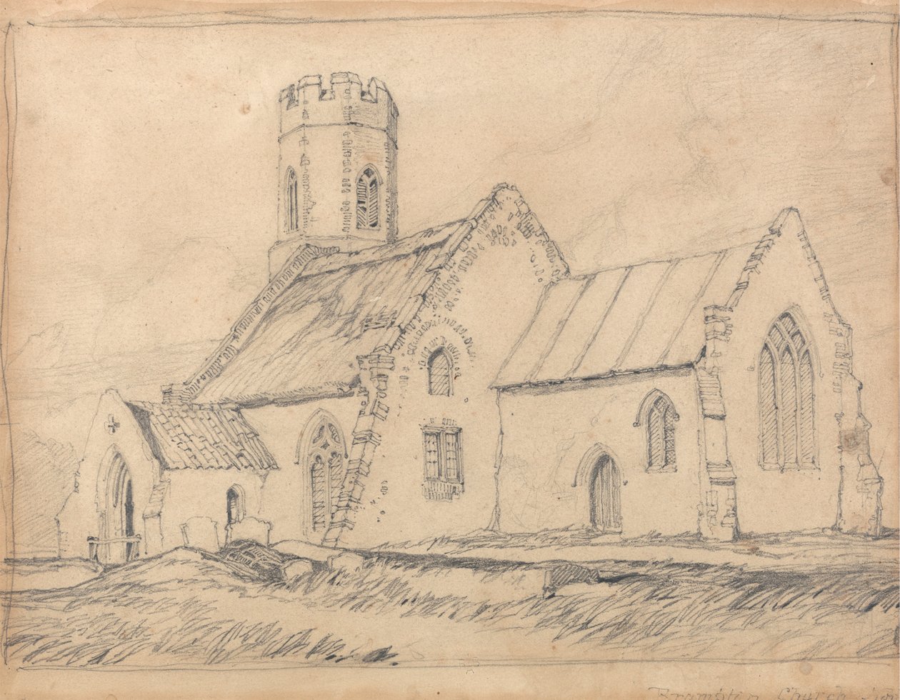 Brampton Kirche, Norfolk, von Südosten von John Sell Cotman