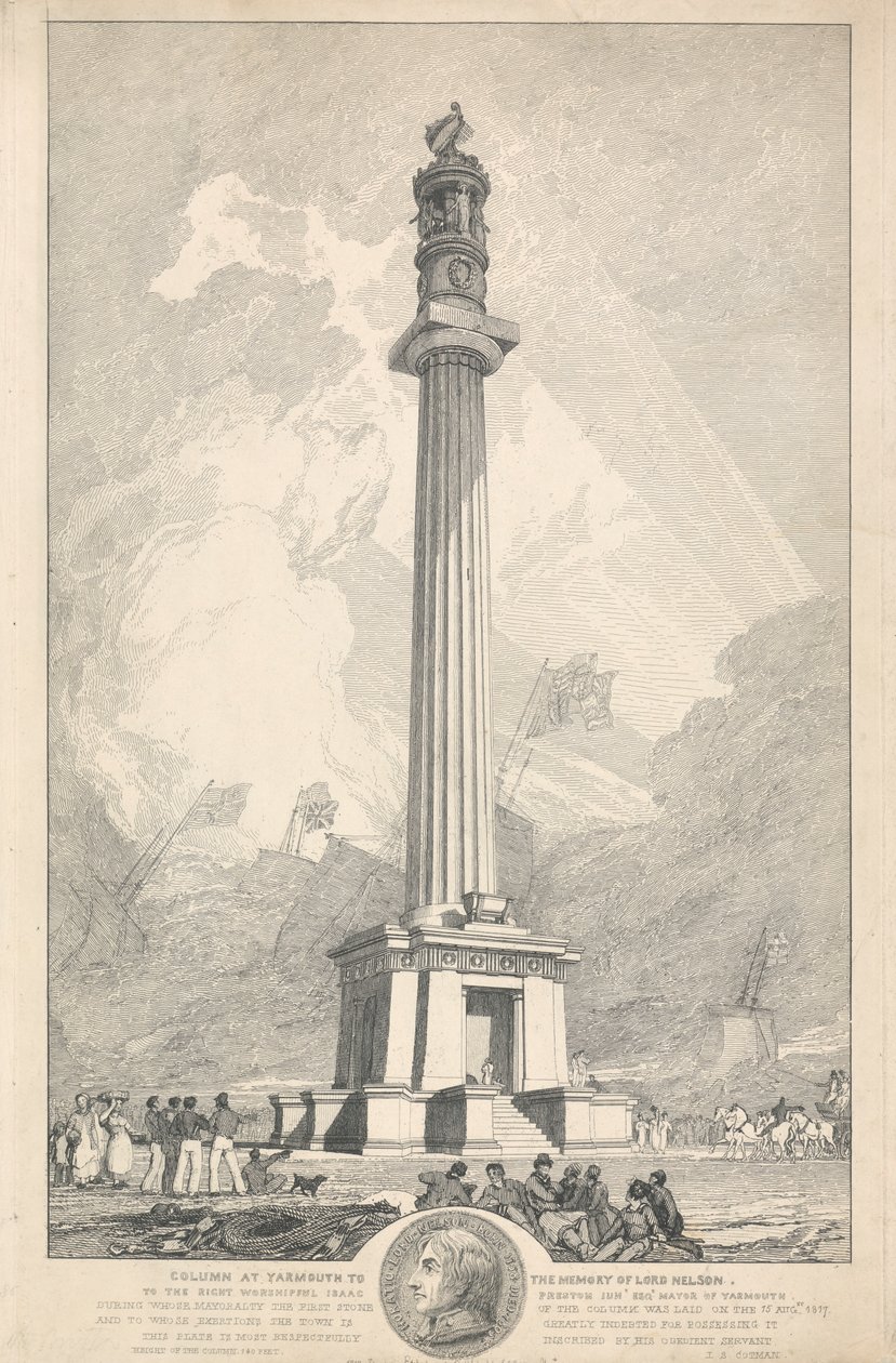 Säule in Yarmouth zum Gedenken an Lord Nelson von John Sell Cotman