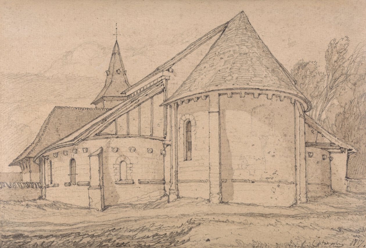 Ostende der Abteikirche von St. Paul in Rouen, Normandie von John Sell Cotman