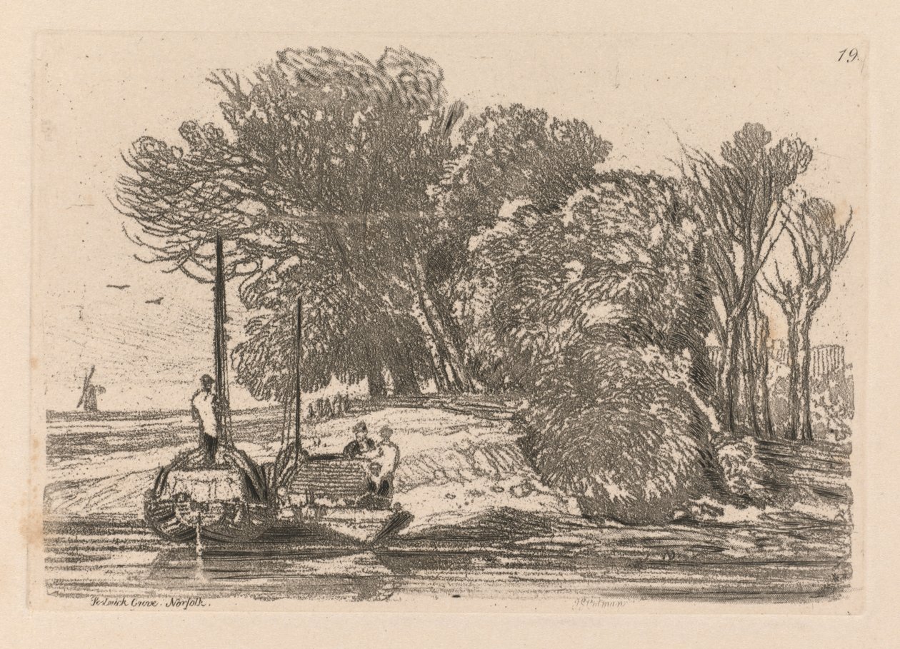 Liber Studiorum: Platte 19, Postwick Grove, Norfolk, 1838 von John Sell Cotman
