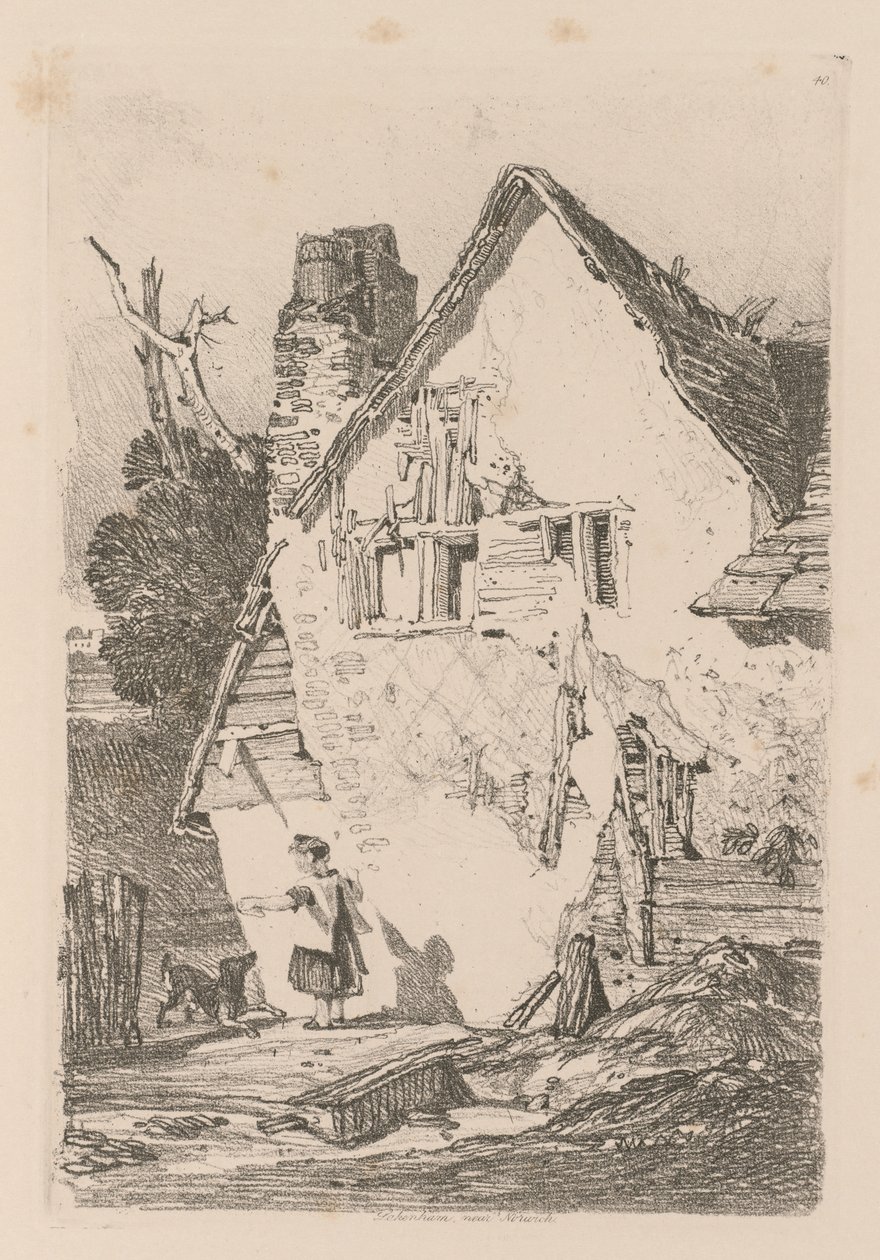 Liber Studiorum: Platte 40, Lakenham, bei Norwich, 1838 von John Sell Cotman