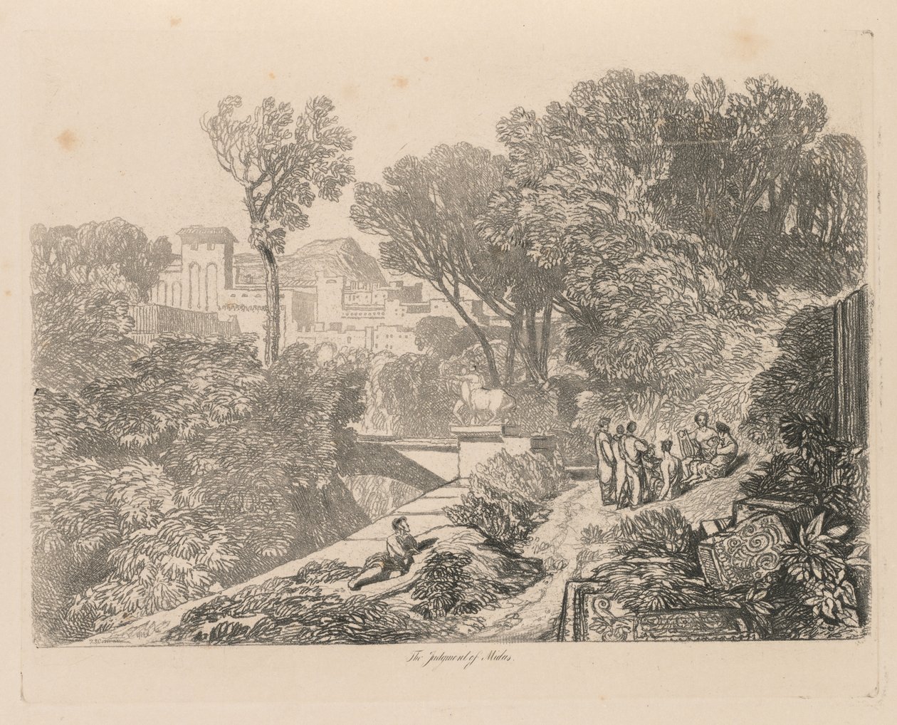 Liber Studiorum: Tafel 6, Das Urteil des Midas von John Sell Cotman