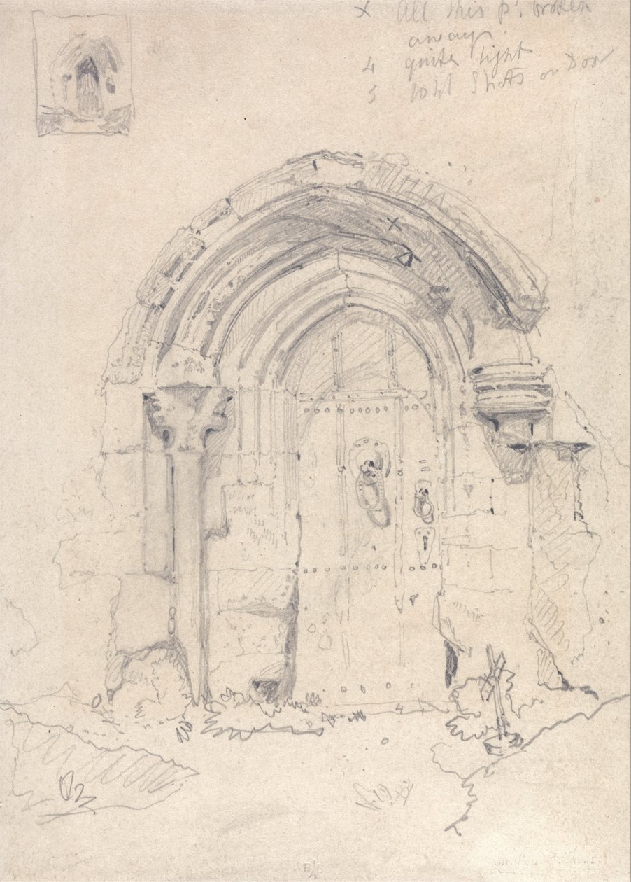 Vorhalle der Kirche von Stratton Saint Mary, Norfolk von John Sell Cotman