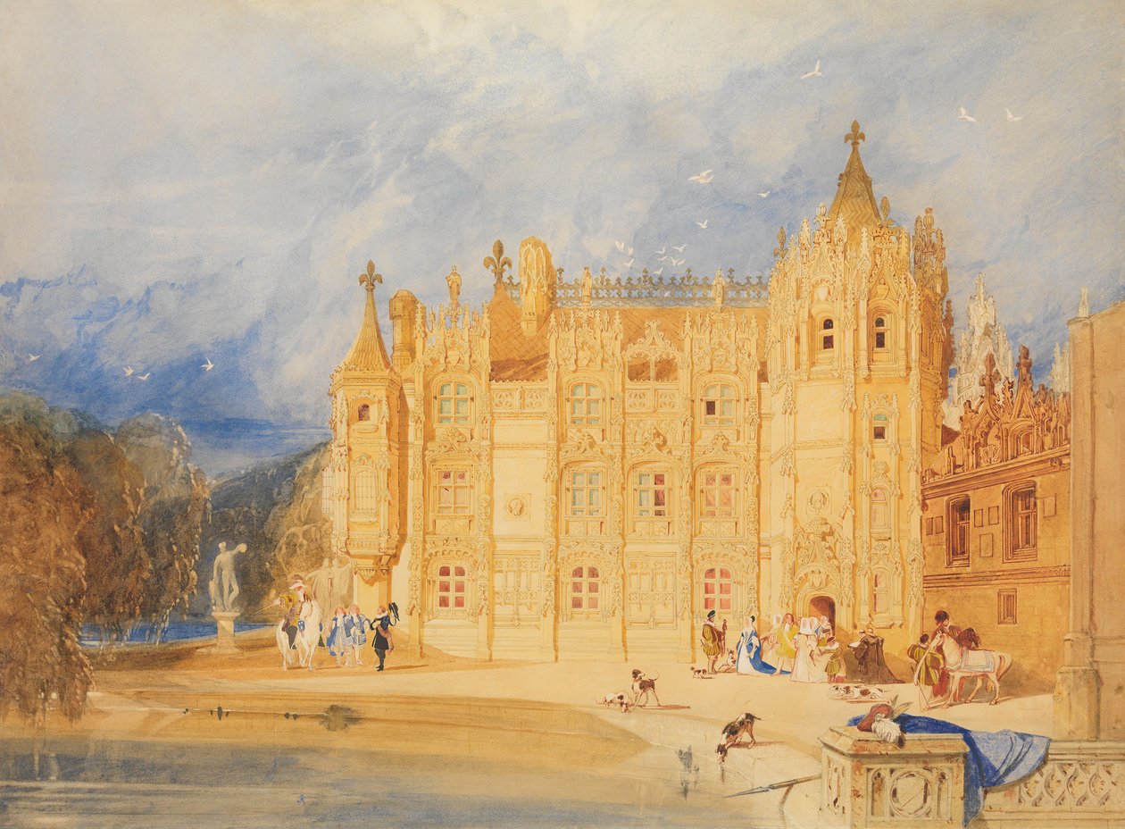 Das Abteigebäude, Abtei von St. Ouen, Rouen, 1824-31 von John Sell Cotman