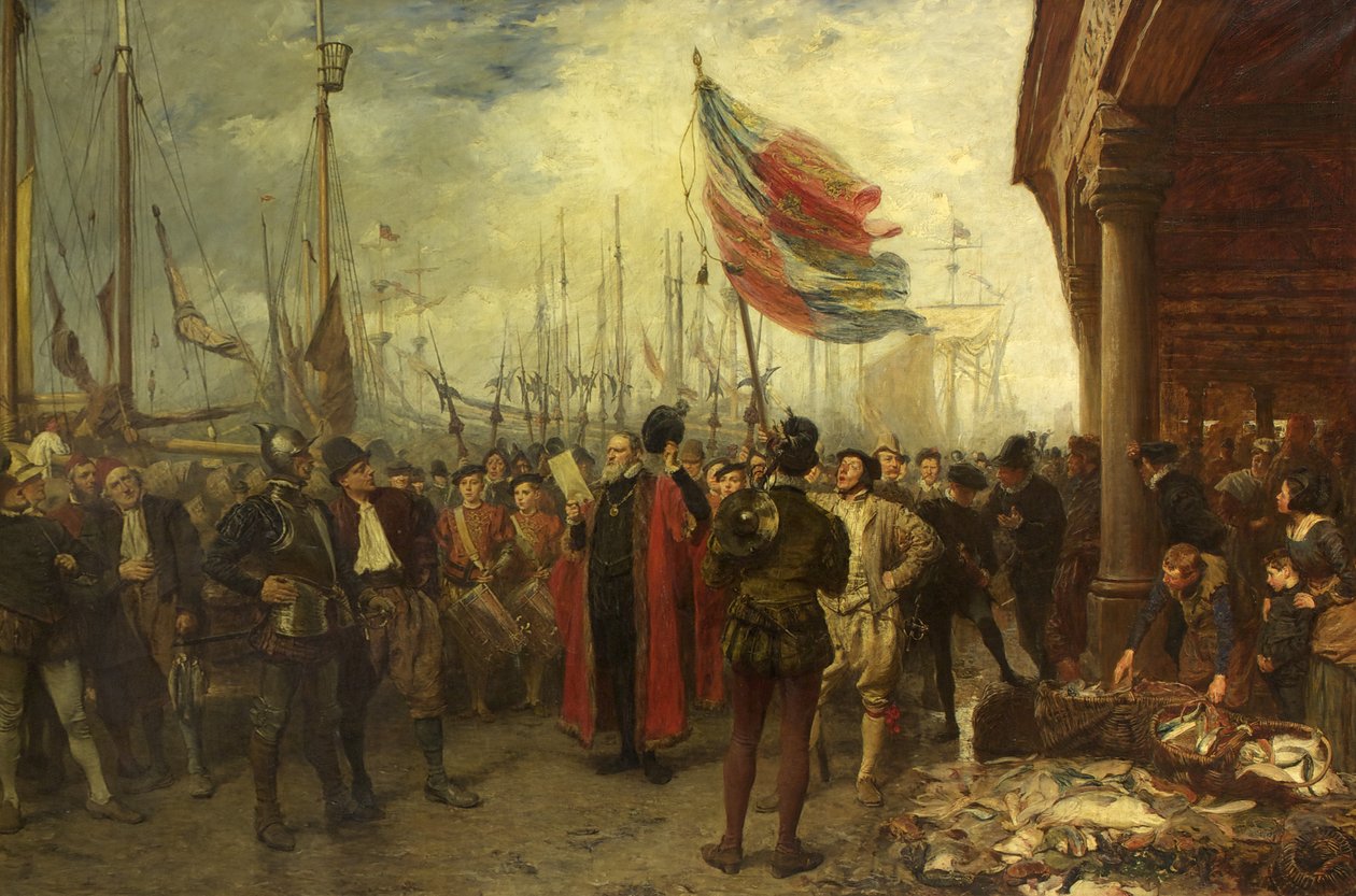 Der Ruf zu den Waffen - Plymouth Quay von John Seymour Lucas