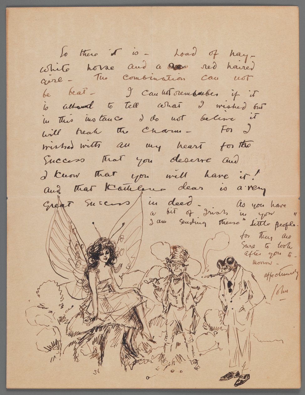 Brief an Kathlene MacDonell von John Singer Sargent