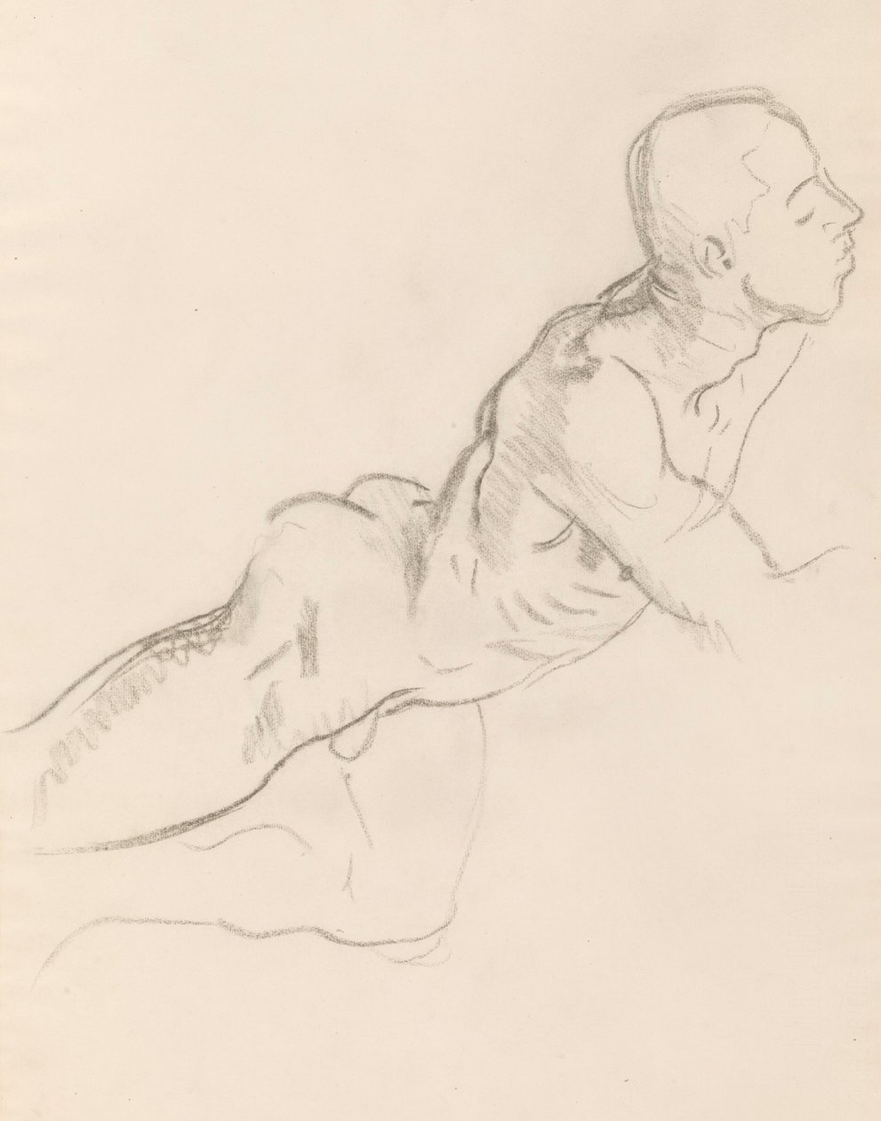 Studie von Eros für Eros und Psyche, Reliefdekoration, Rotunde, Museum of Fine Arts, Boston von John Singer Sargent