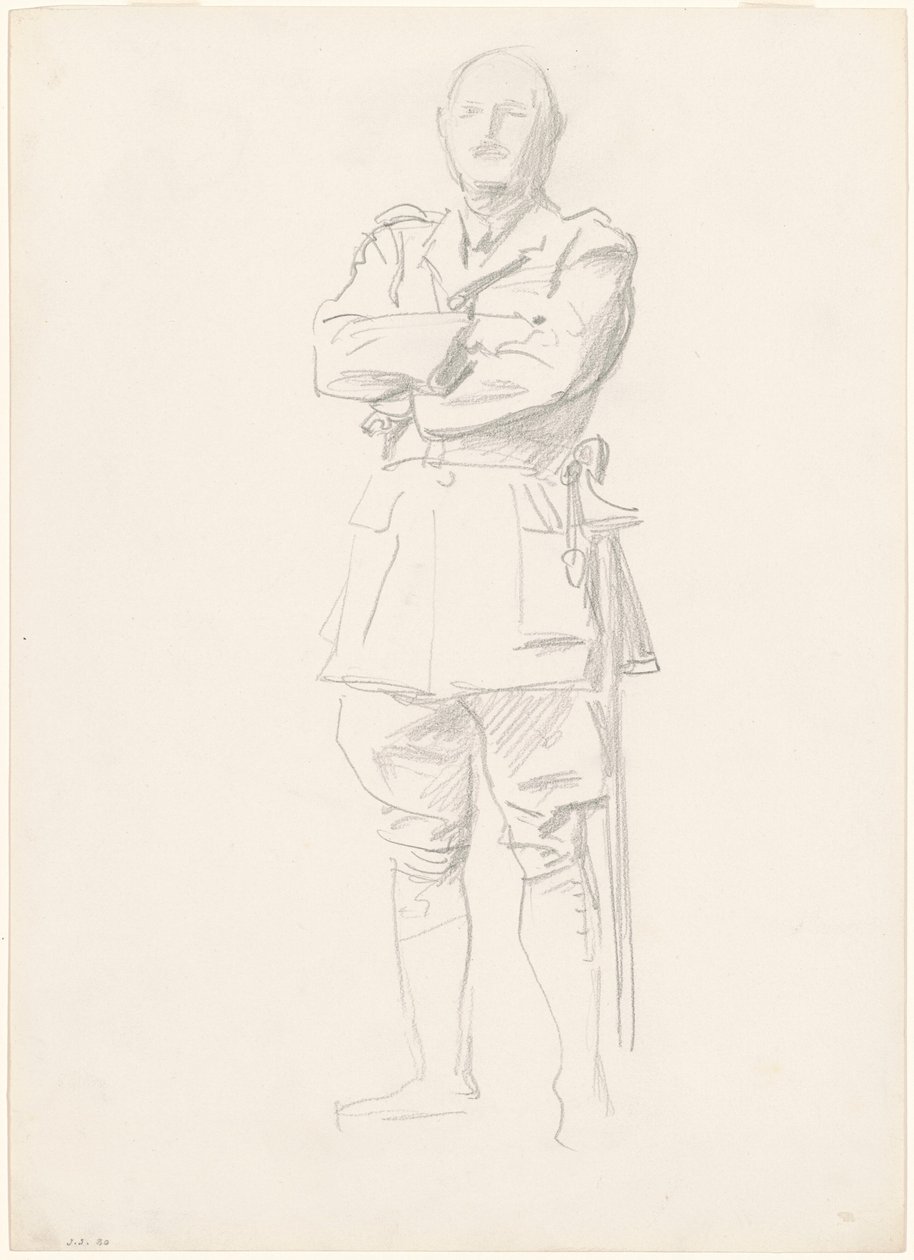 Studie von General Louis Botha für Generaloffiziere des Ersten Weltkriegs, 1920-1922 von John Singer Sargent