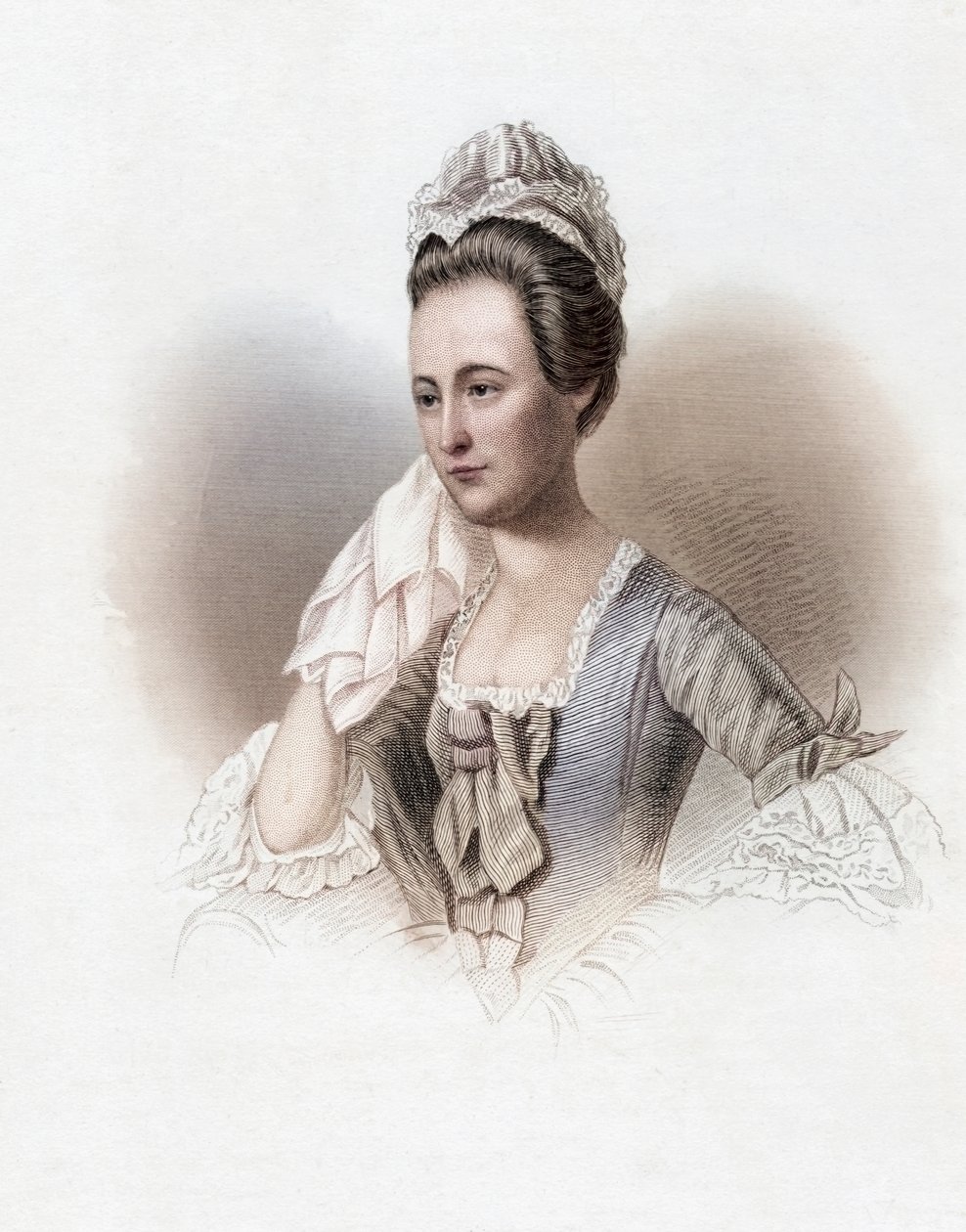 Dorothy Quincy Hancock Scott, Dorothy Quincy, Porträt (Farbstich) von John Singleton (after) Copley