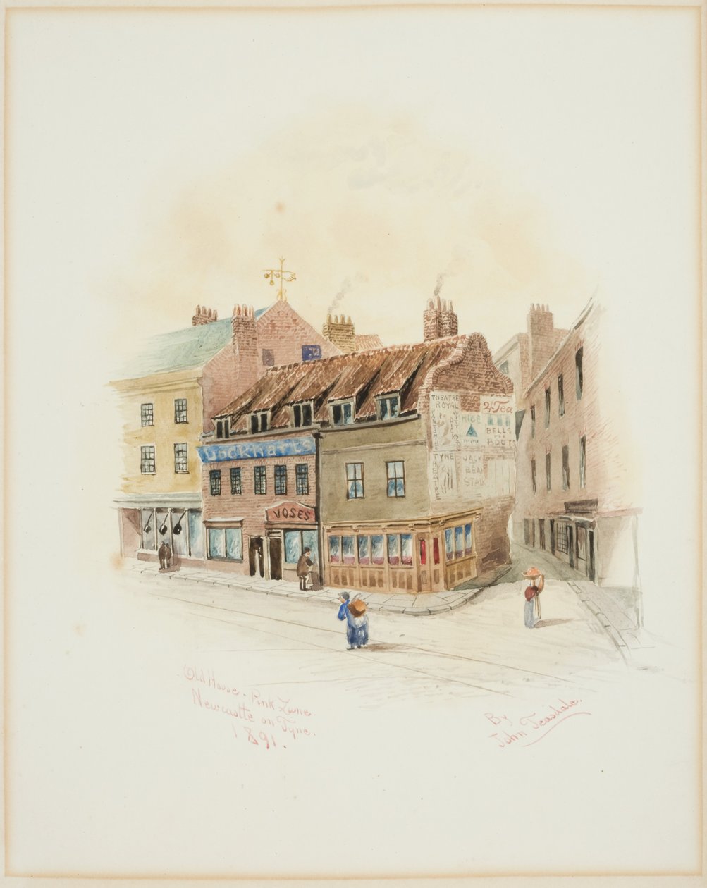 Altes Haus, Pink Lane, Newcastle upon Tyne von John Teasdale