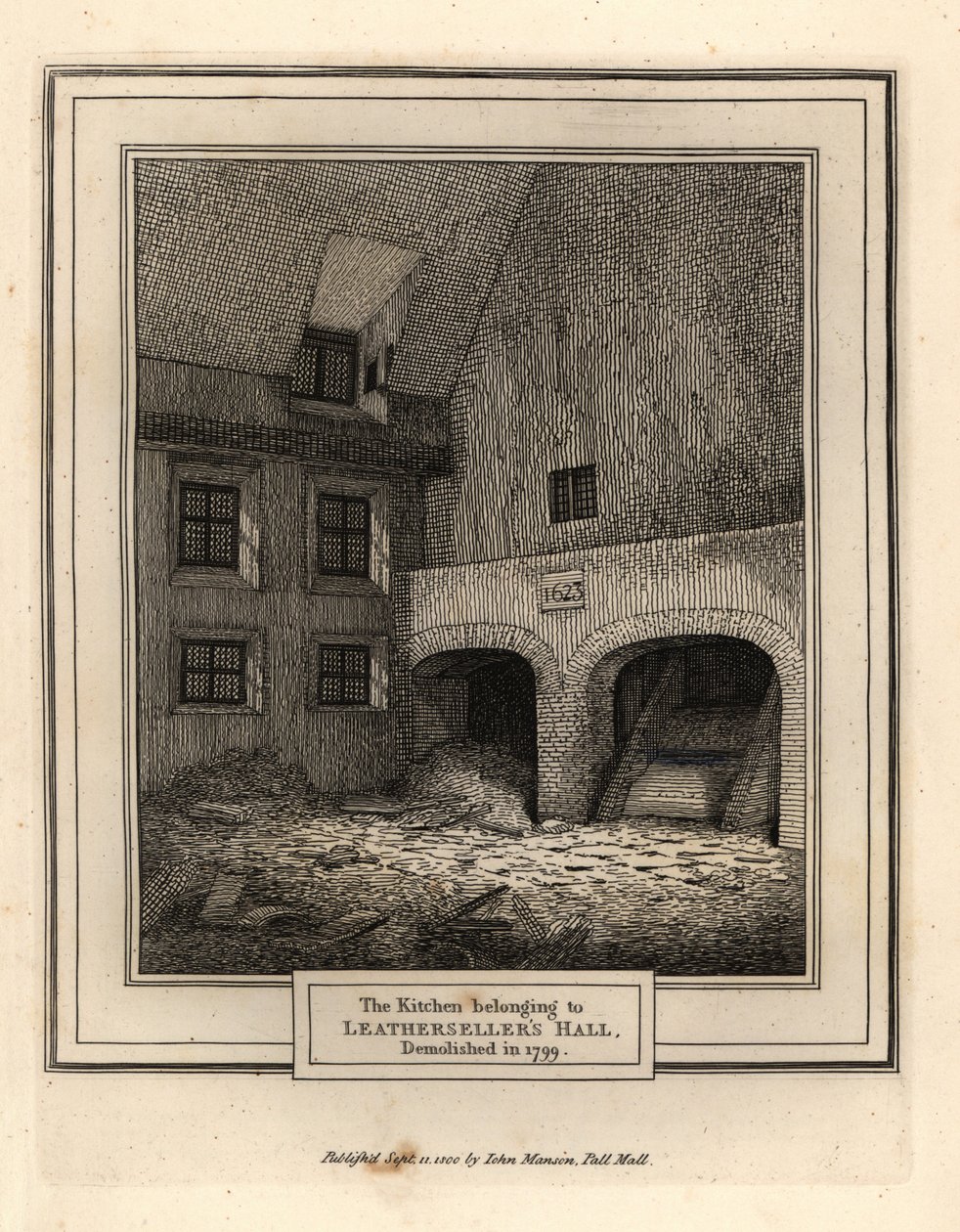 Küche der Leathersellers’ Hall, London von John Thomas Smith
