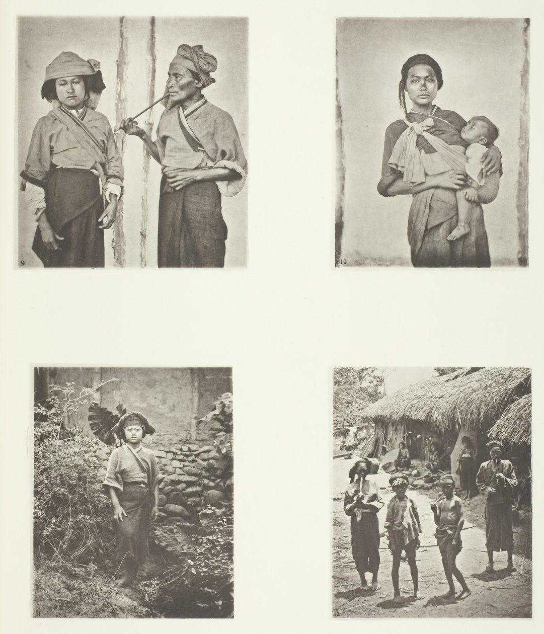 Pepohoan-Frauen, Art des Kindertragens, Kostüm der Baksa-Frauen, Lakoli, ca. 1868 von John Thomson