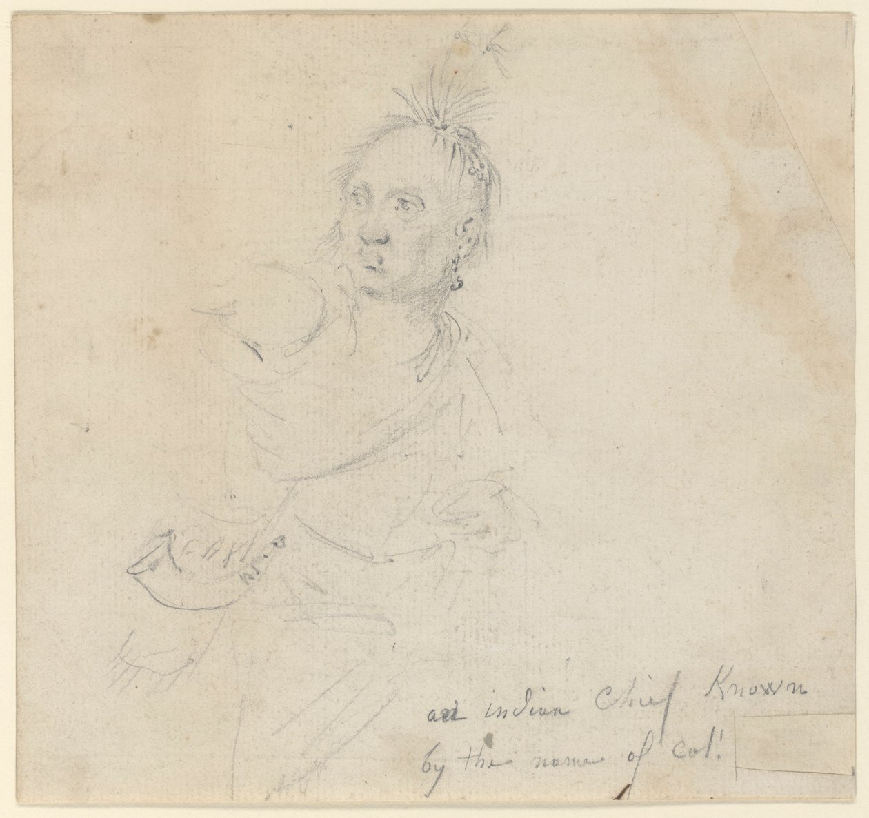 Captain Joseph Lewis von Louis, von den Oneida-Indianern, Studie für den von John Trumbull